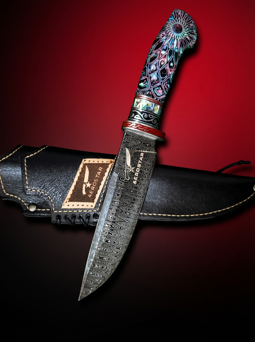 Birds Eye Style Aladin Made from Damascus Steel Pearls